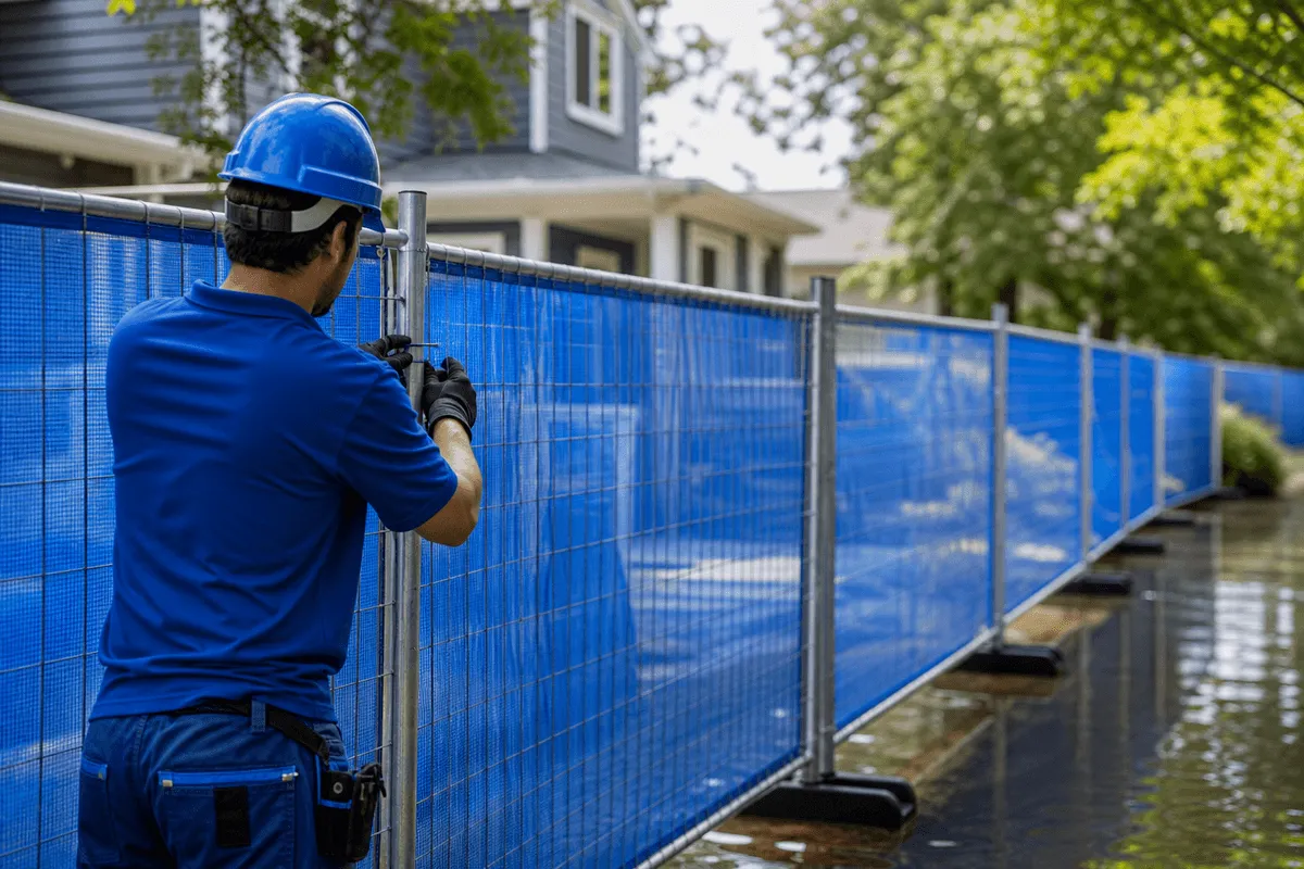 Temporary Fencing service by Lion Water Damage Restoration